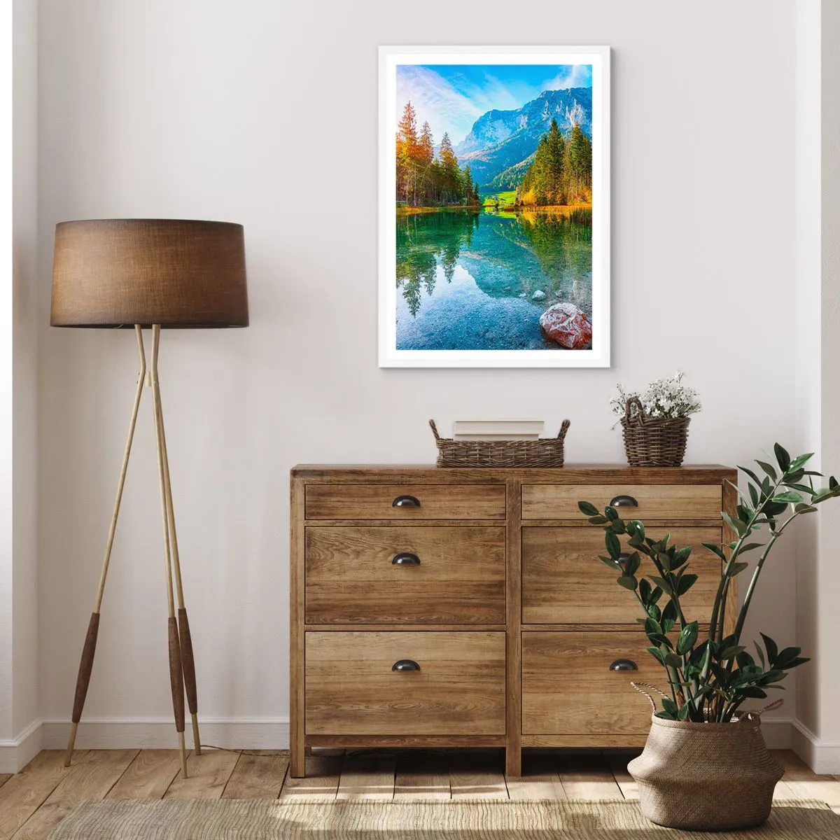 Poster in een witte lijst - De zachtheid van de herfst - 70x100 cm