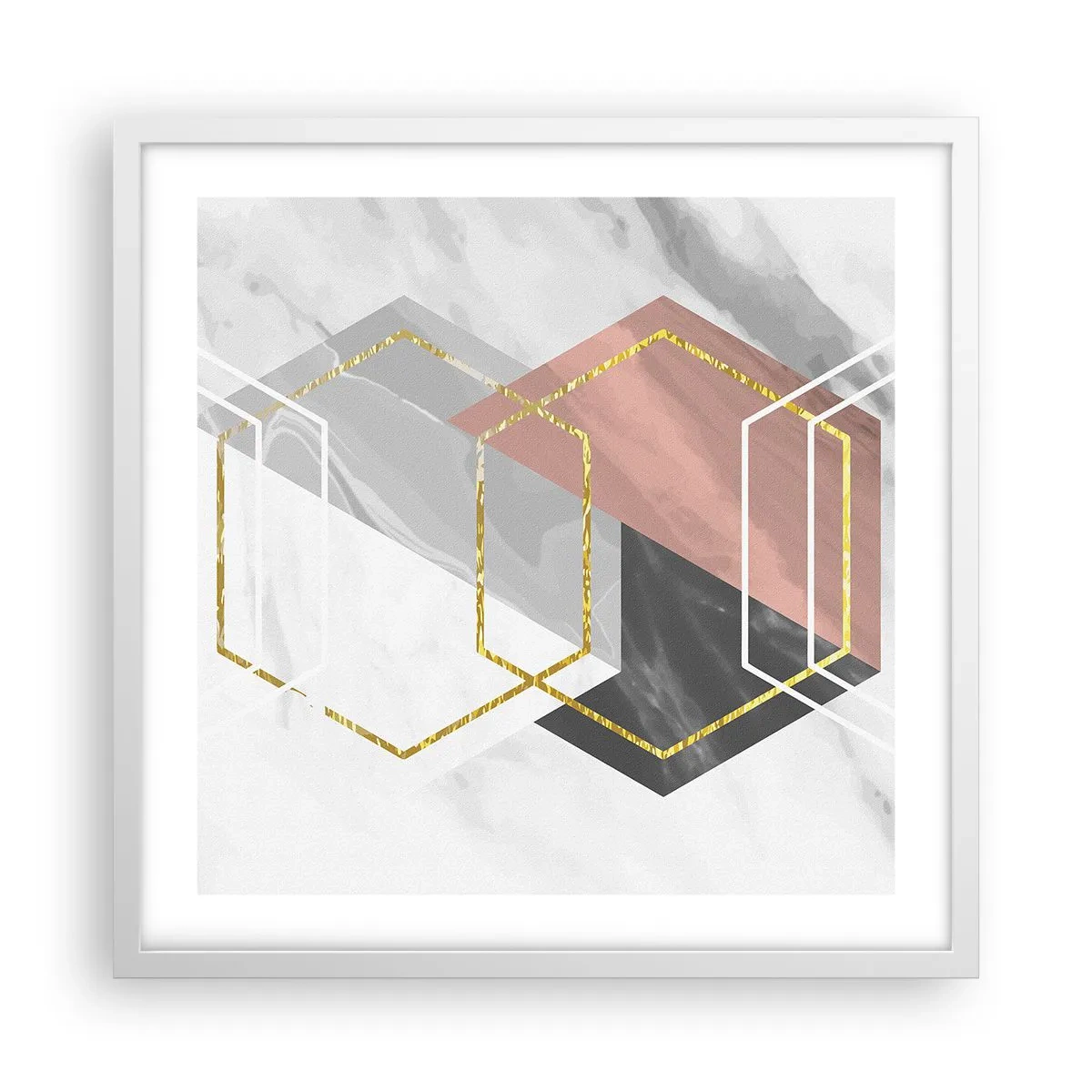 Poster in een witte lijst - Keten samenstelling - 50x50 cm