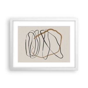 Poster in een witte lijst - Compositie – loopdans - 40x30 cm