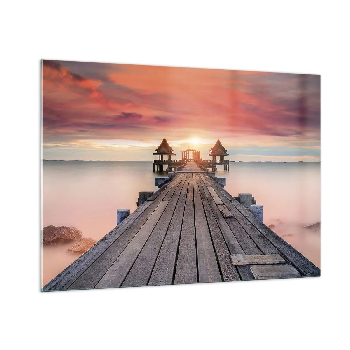 Schilderen op glas - West in het Oosten - 100x70 cm