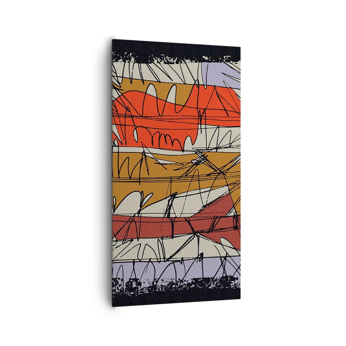 Schilderen op canvas - Spontane compositie - 65x120 cm