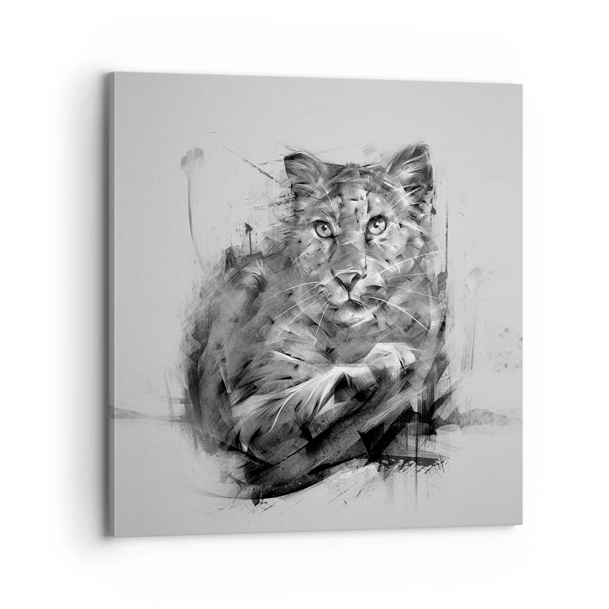 Schilderen op canvas - Ja, ik luister aandachtig - 70x70 cm