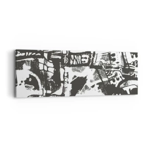 Schilderen op canvas - Orde of chaos? - 90x30 cm