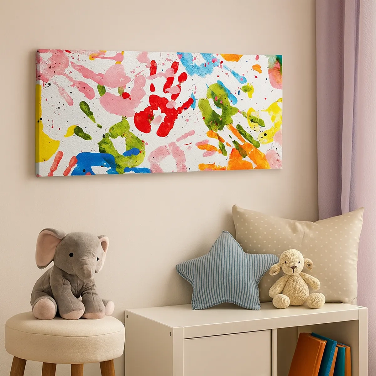 Schilderen op canvas - Volg de voetstappen - 30x30 cm