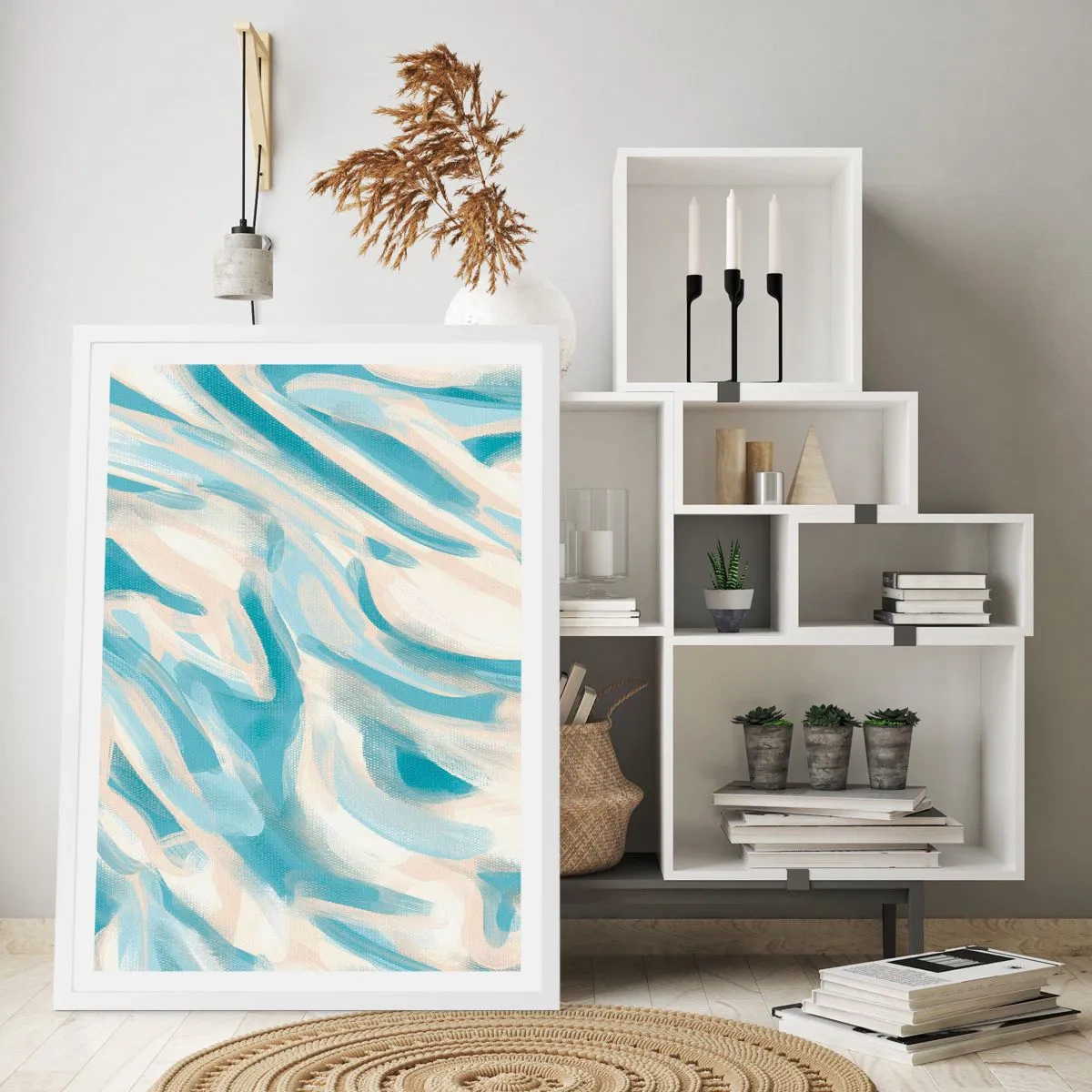 Poster in een witte lijst - Lente briesjes - 70x100 cm