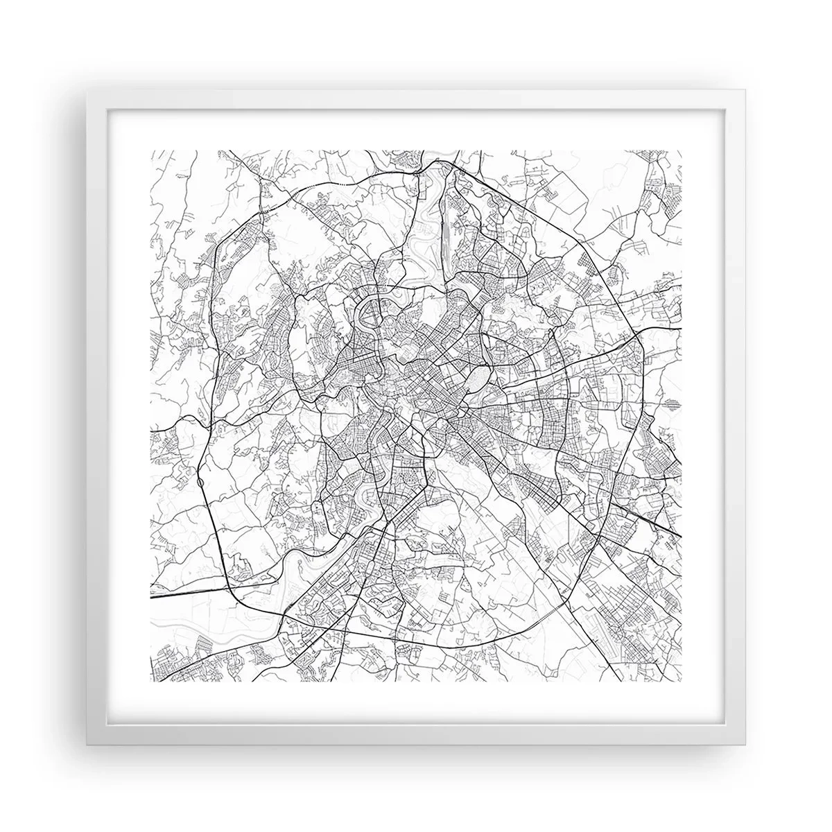 Poster in een witte lijst - Romeinse cirkel - 50x50 cm