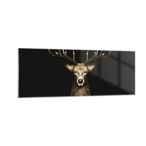 Schilderen op glas - Kubistische herten - 140x50 cm