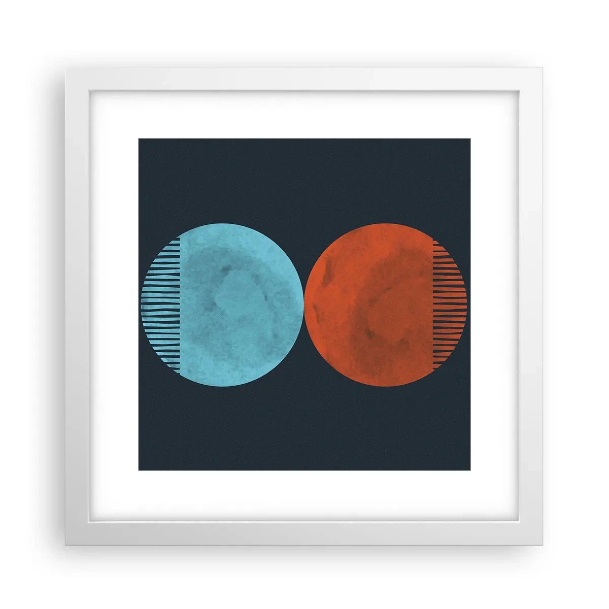 Poster in een witte lijst - Alleen geometrie? - 30x30 cm