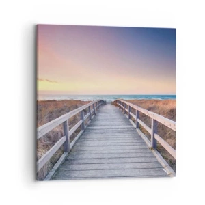 Schilderen op canvas - Baltische avond aurora - 70x70 cm