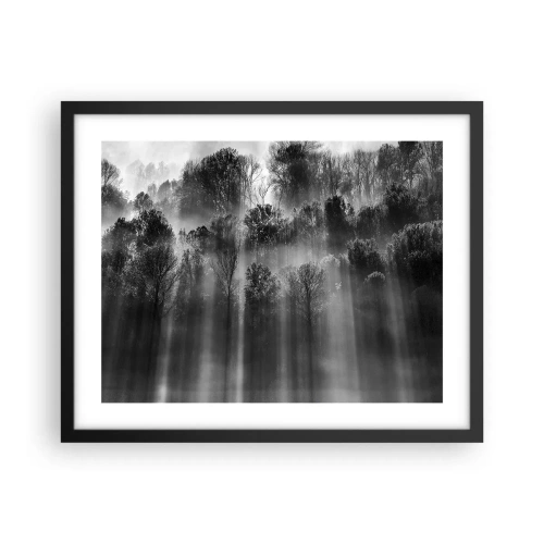 Poster in een zwarte lijst - In stromen van licht - 50x40 cm