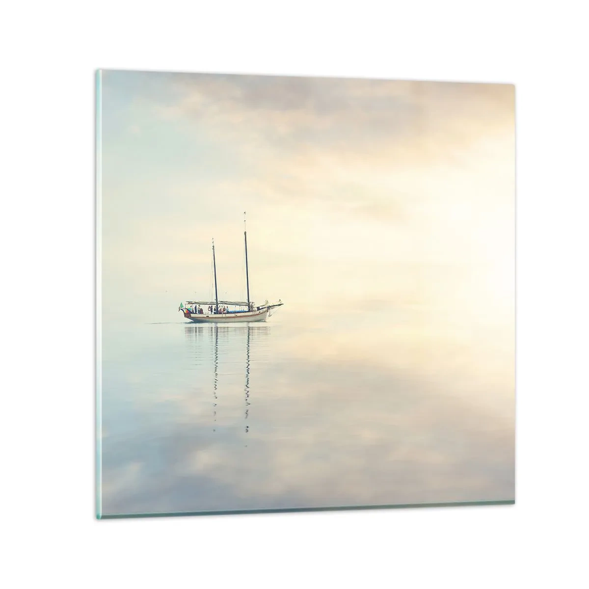 Schilderen op glas - In een zee van stilte - 40x40 cm