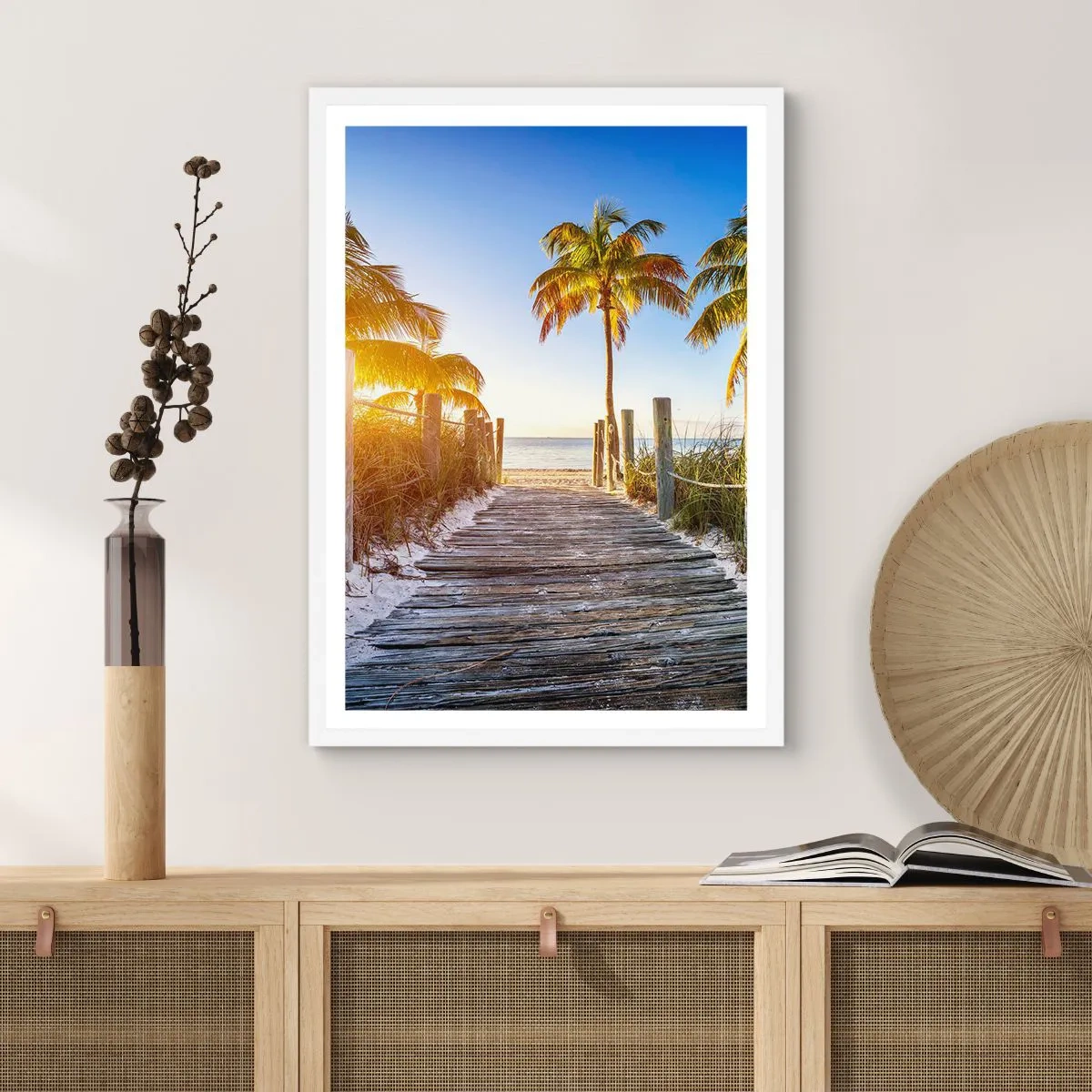 Poster in een witte lijst - Rechtstreeks naar het paradijs - 70x100 cm
