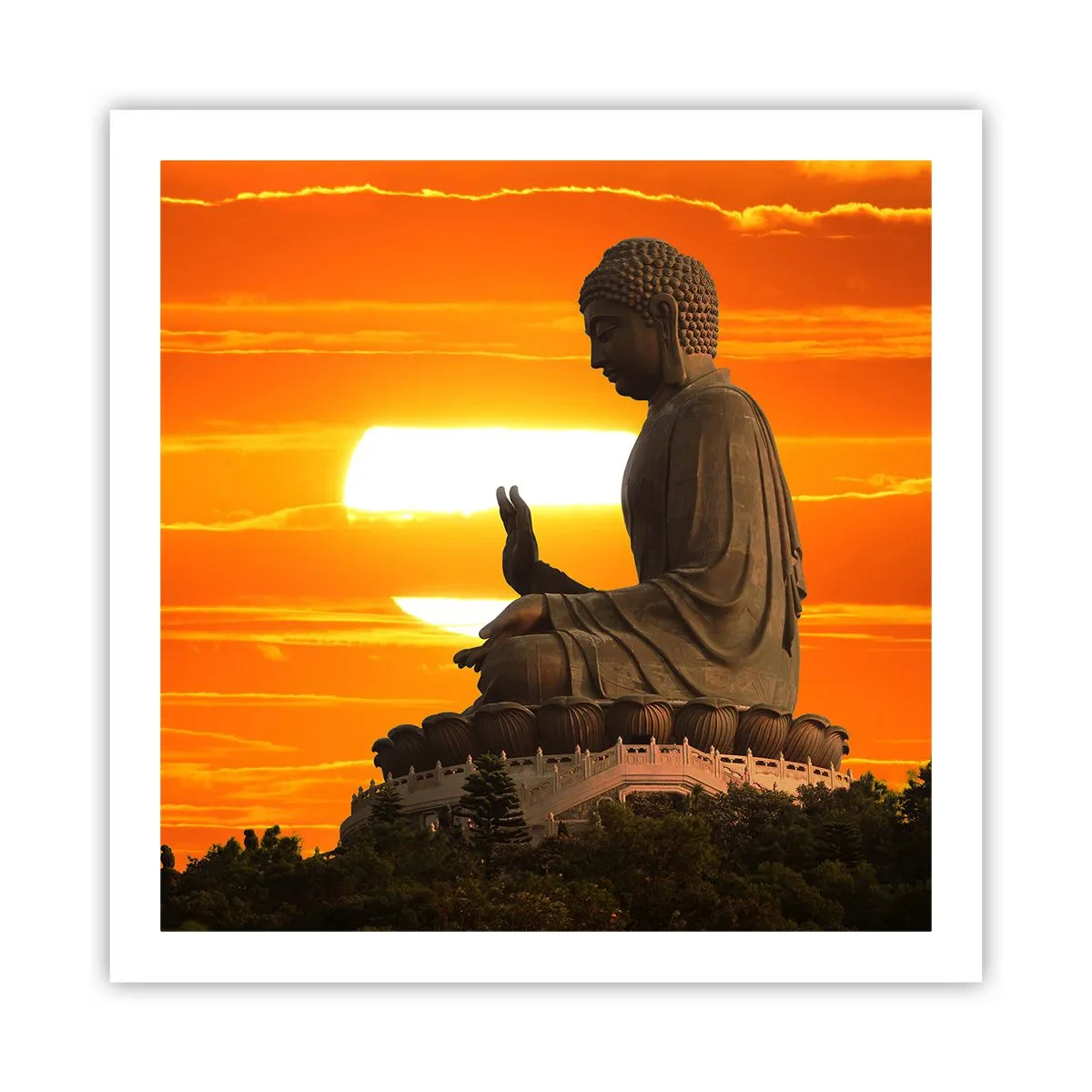 Poster - Geen angst voor de wereld - 60x60 cm