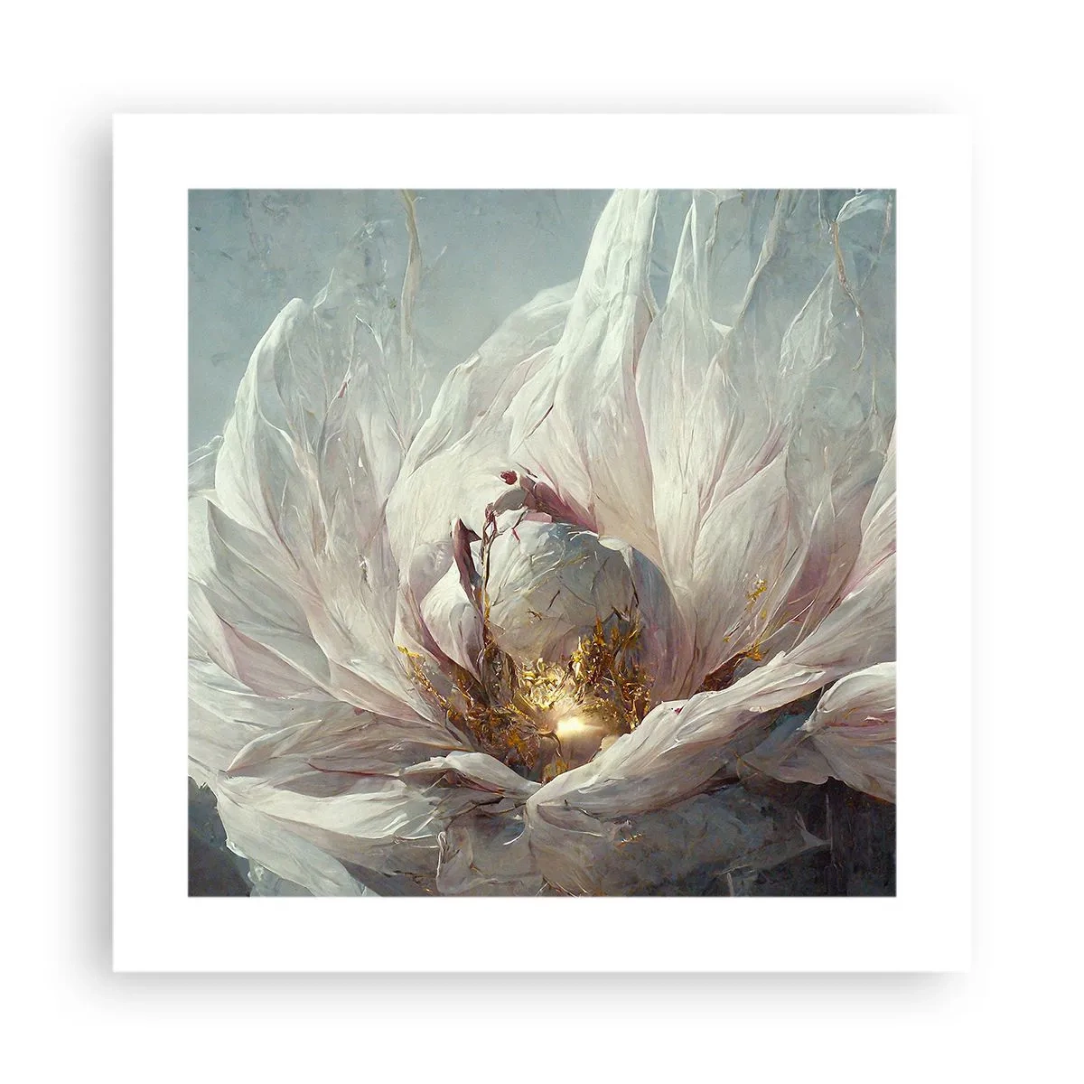 Poster - Hij bloeit eens in de honderd jaar - 40x40 cm