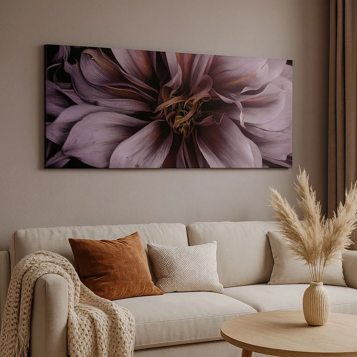 Schilderen op canvas - Een bloemenhart - 100x40 cm