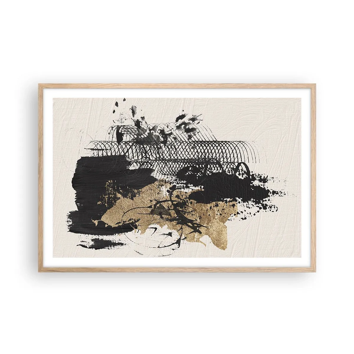 Een poster in een licht eiken lijst - Compositie met passie - 91x61 cm