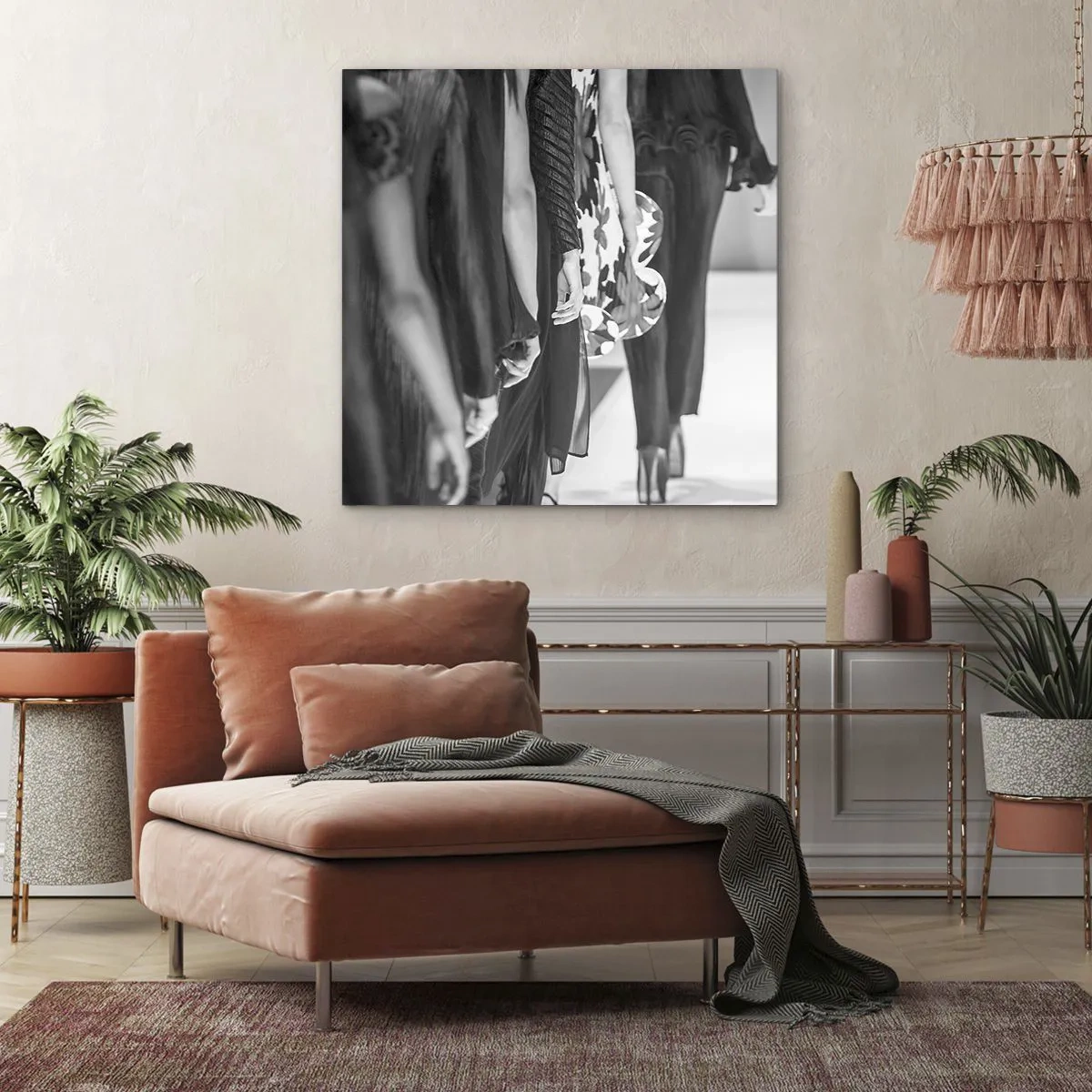 Schilderen op canvas - Een stijlvolle optocht - 70x70 cm