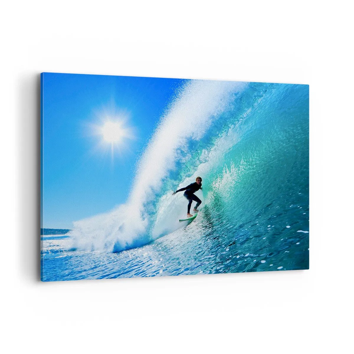 Schilderen op canvas - Door het grote blauw - 100x70 cm