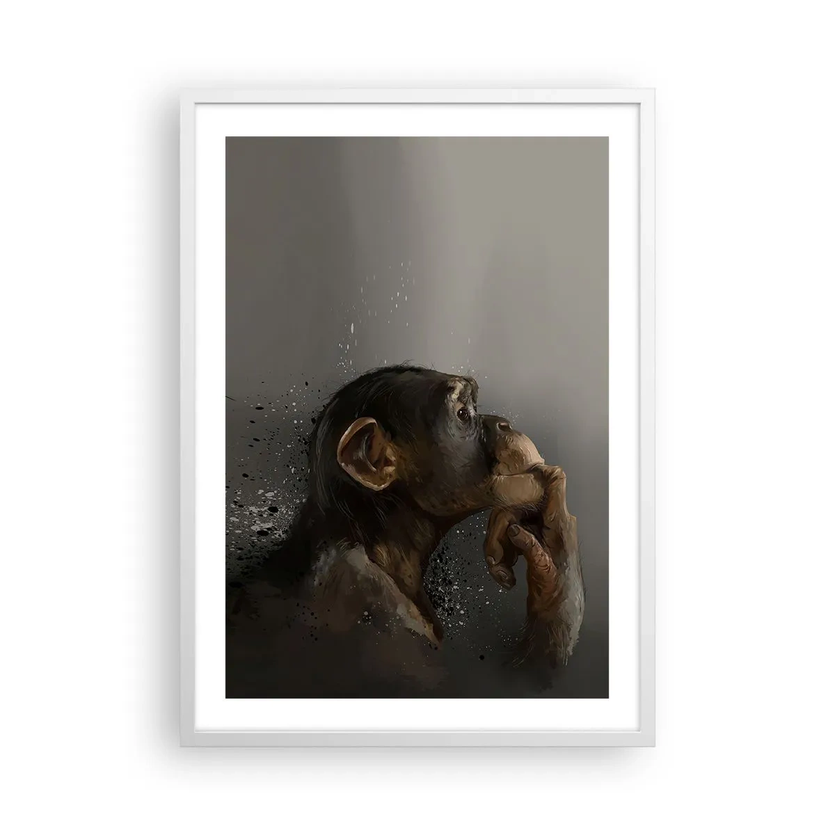 Poster in een witte lijst - Zeker een denker - 50x70 cm