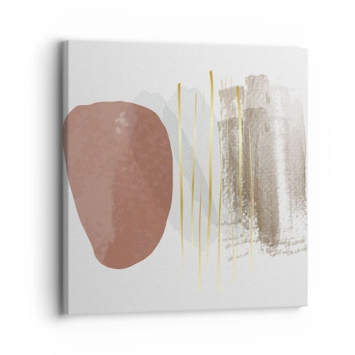 Schilderen op canvas - Abstracte zuilengalerij - 30x30 cm