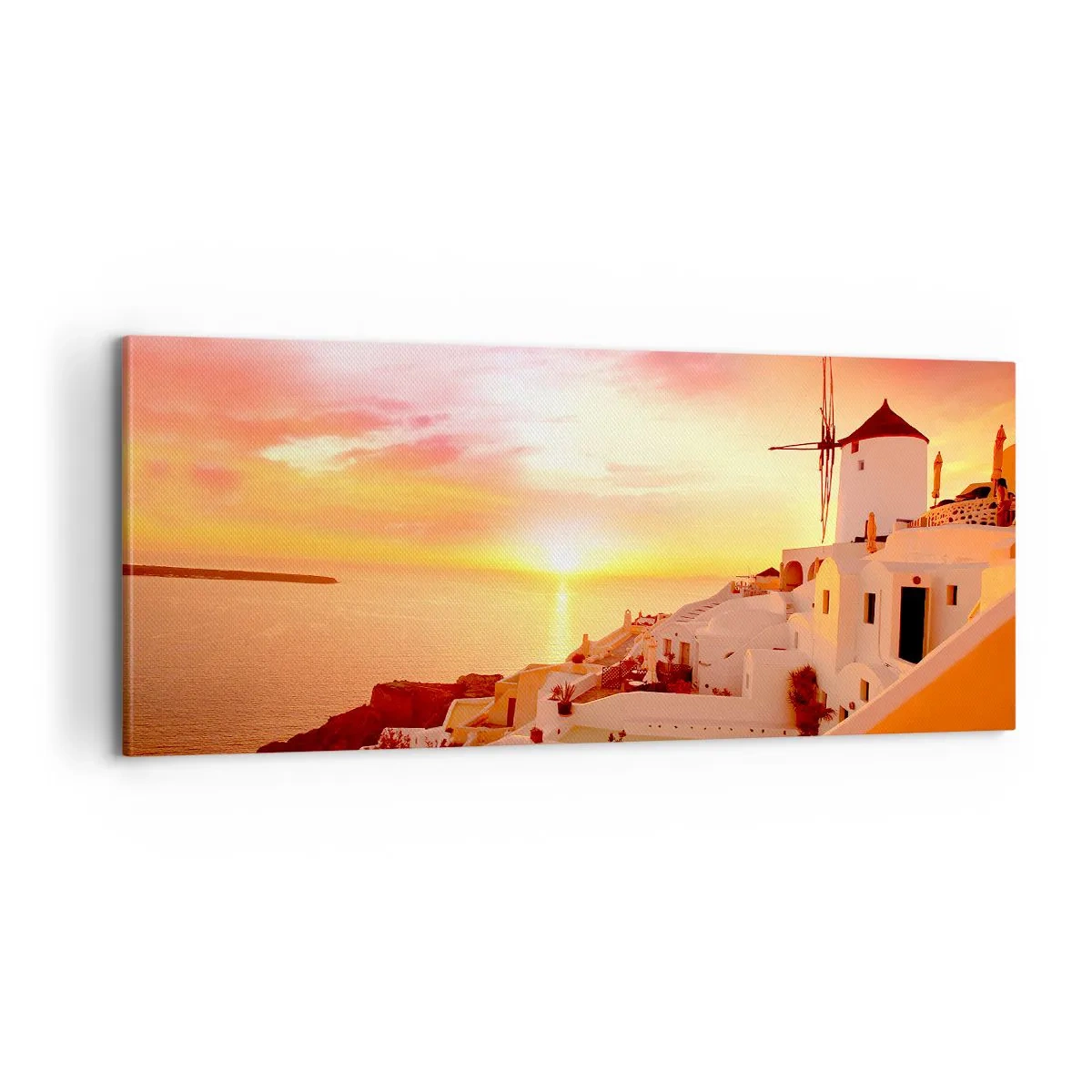 Schilderen op canvas - Spreiden in wit en goud - 100x40 cm