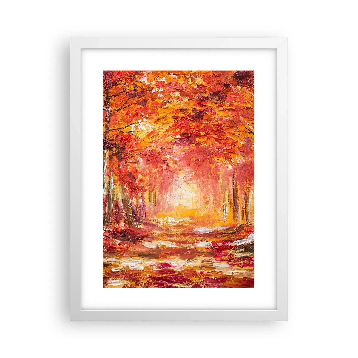 Poster in een witte lijst - Koperen bos - 30x40 cm
