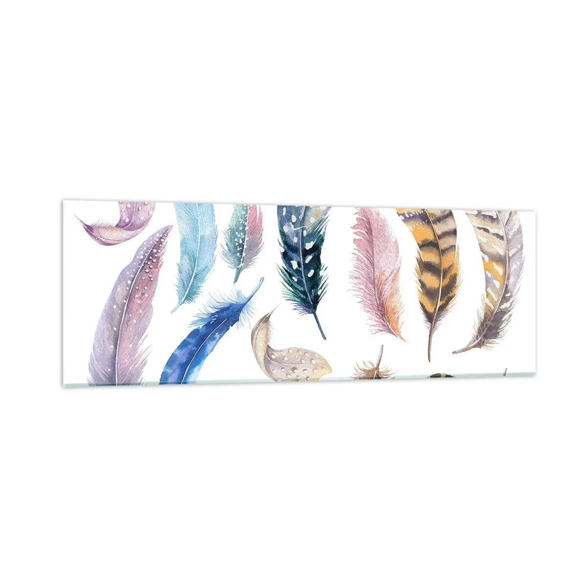 Schilderen op glas - Licht, bont en veelkleurig - 90x30 cm
