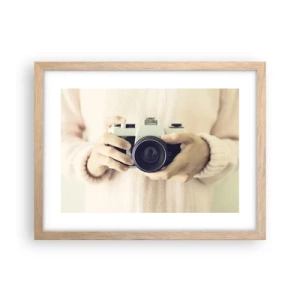 Een poster in een licht eiken lijst - Om meer te zien... - 40x30 cm