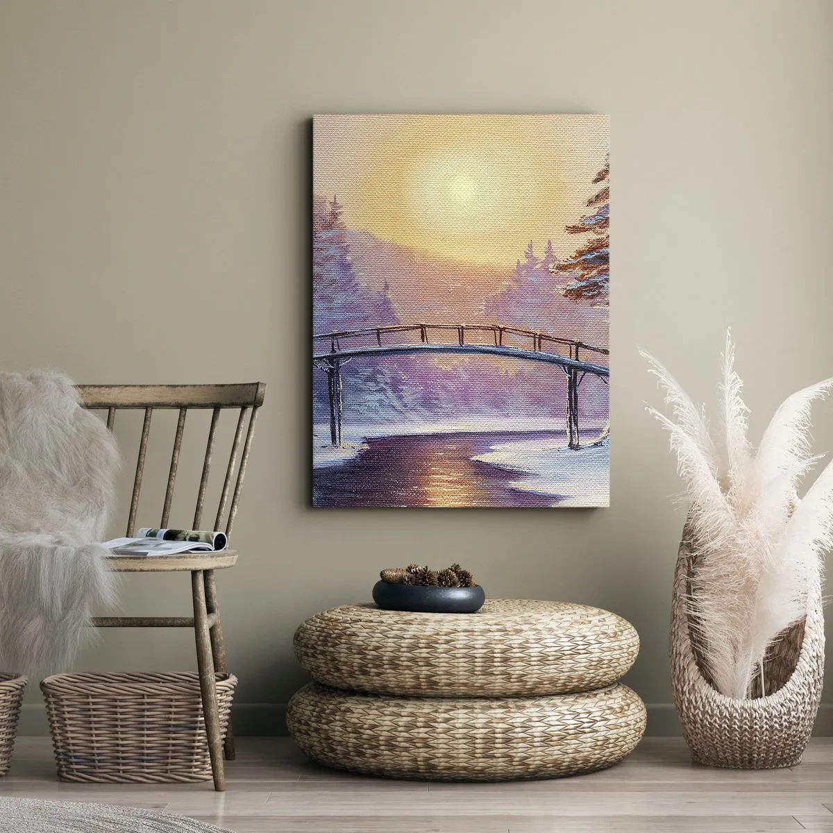 Schilderen op canvas - Vier seizoenen - winter - 50x70 cm