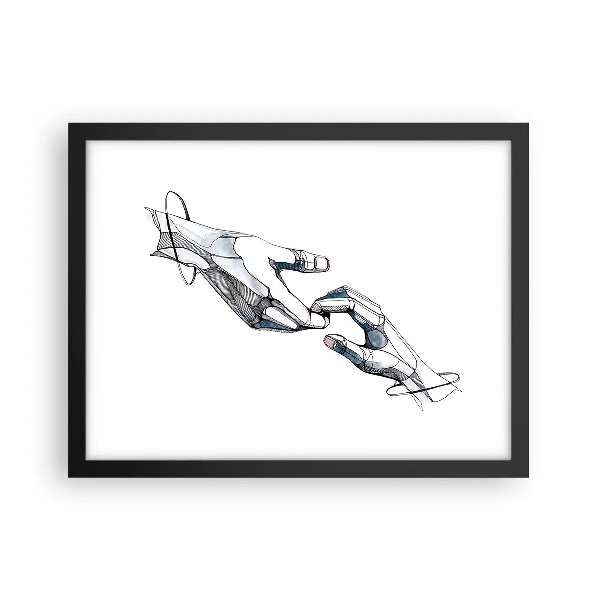 Poster in een zwarte lijst - Een goed gebaar - 40x30 cm