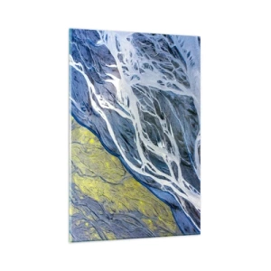 Schilderen op glas - Rotstekeningen van de natuur - 80x120 cm