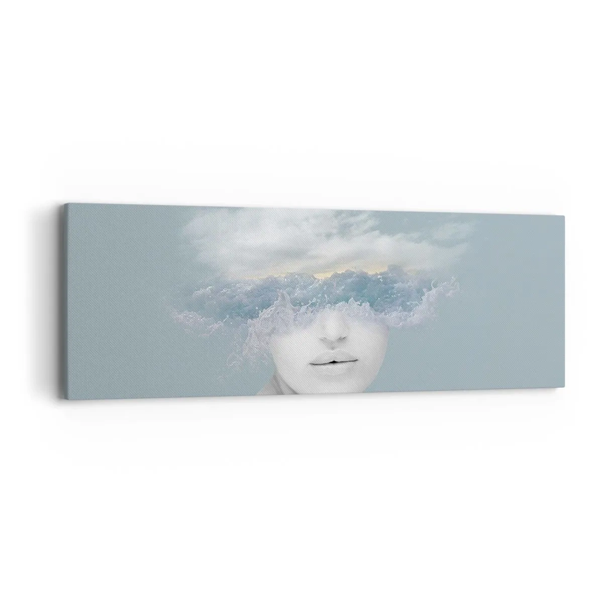 Schilderen op canvas - Met hoofd in de wolken - 90x30 cm