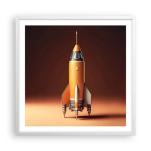 Poster in een witte lijst - Het begint met een droom - 60x60 cm