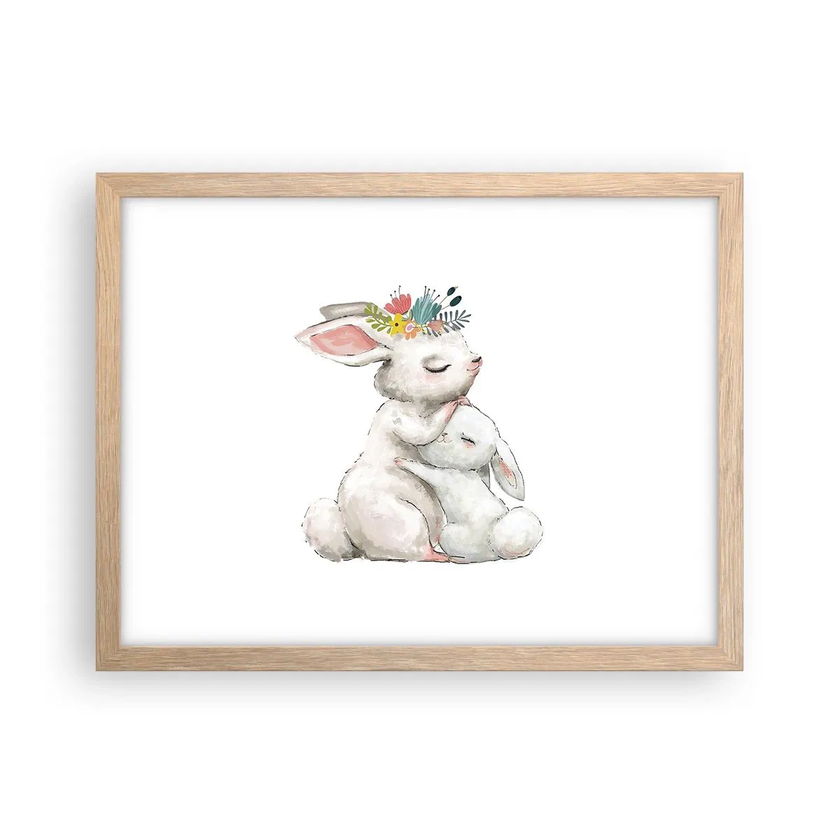 Een poster in een licht eiken lijst - Het is het beste met mama - 40x30 cm