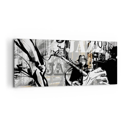Schilderen op canvas - Op het ritme van New York - 100x40 cm