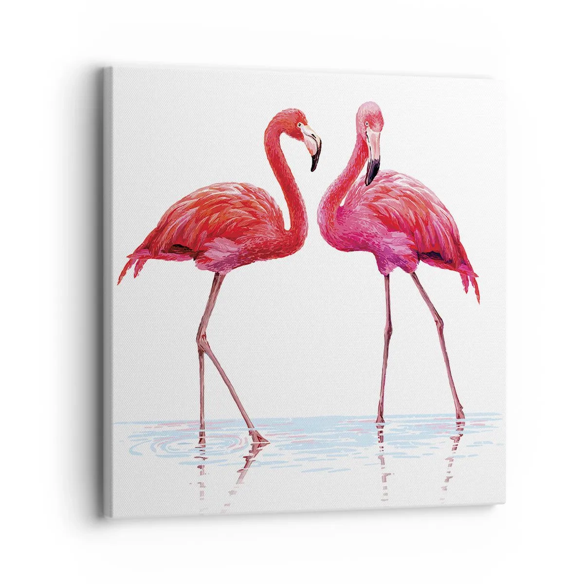 Schilderen op canvas - Roze randez-vous - 30x30 cm