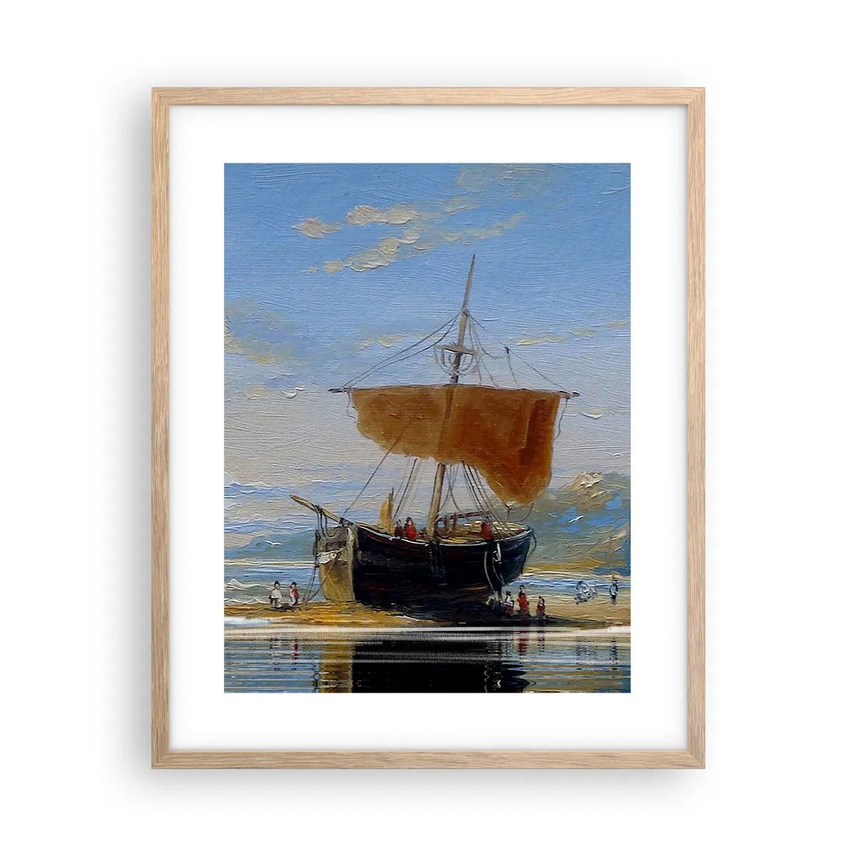 Een poster in een licht eiken lijst - Water, bodem, lucht - 40x50 cm