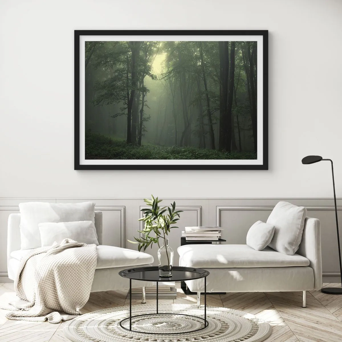 Poster in een zwarte lijst - Voordat hij wakker wordt - 40x30 cm