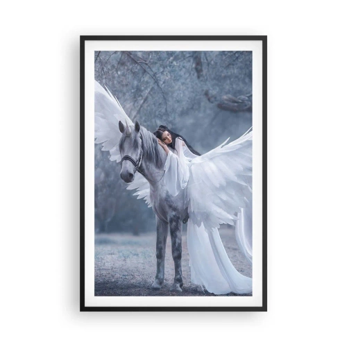 Poster in een zwarte lijst - Een geïnspireerd moment - 61x91 cm