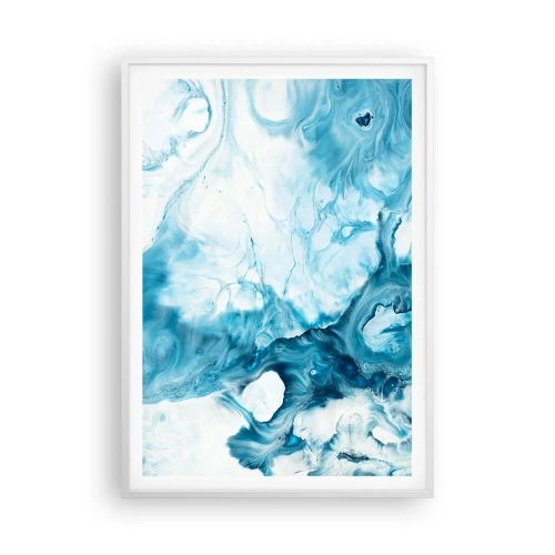 Poster in een witte lijst - Blauw Concert - 70x100 cm