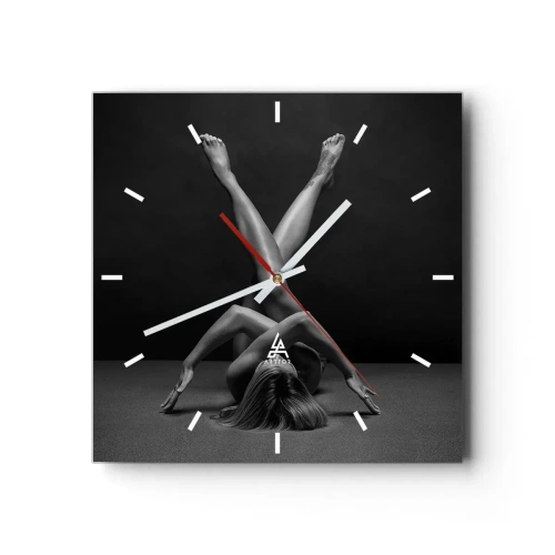 Wandklok - Klok - De geometrie van naaktheid - 30x30 cm