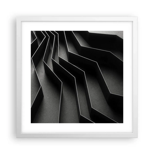 Poster in een witte lijst - Ruimtelijke orde - 40x40 cm