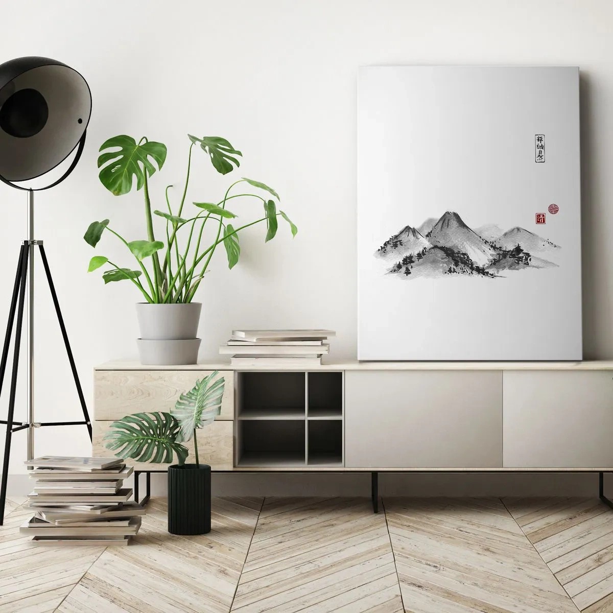 Schilderen op canvas - Oneindige verte - 55x100 cm