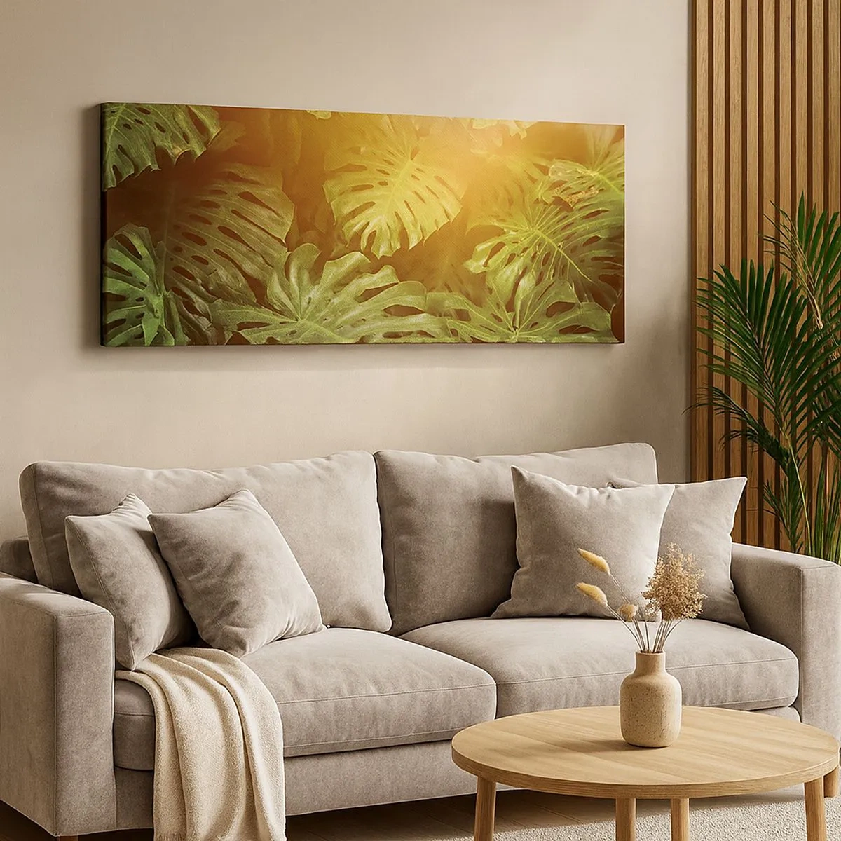 Schilderen op canvas - In het groen treden... - 100x40 cm