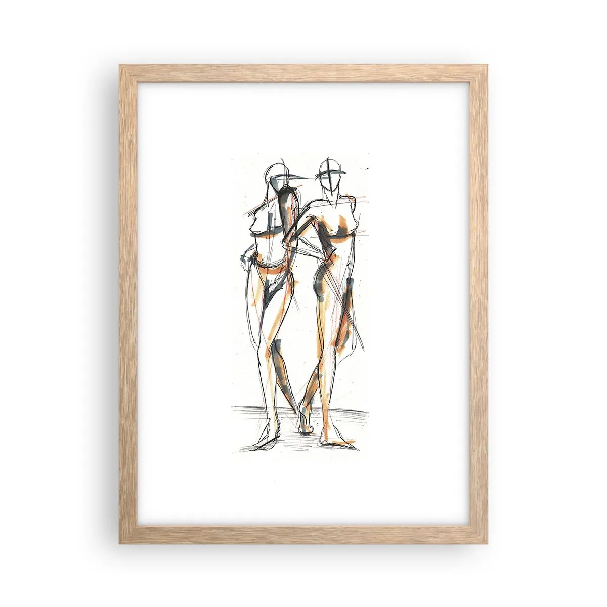 Een poster in een licht eiken lijst - Een studie van genade - 30x40 cm