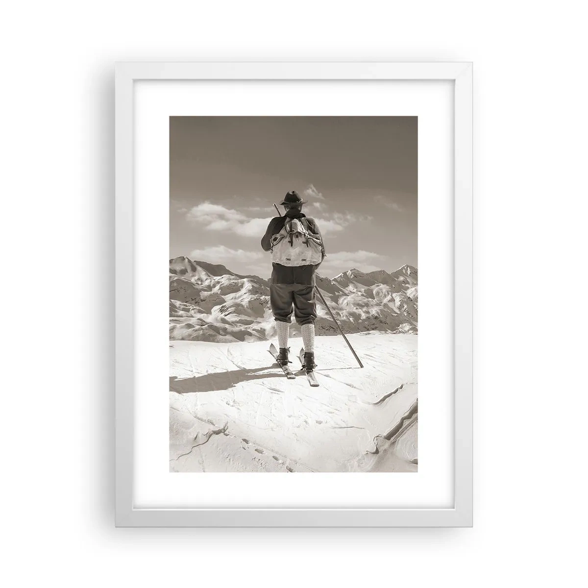 Poster in een witte lijst - En de bergen blijven onveranderd - 30x40 cm