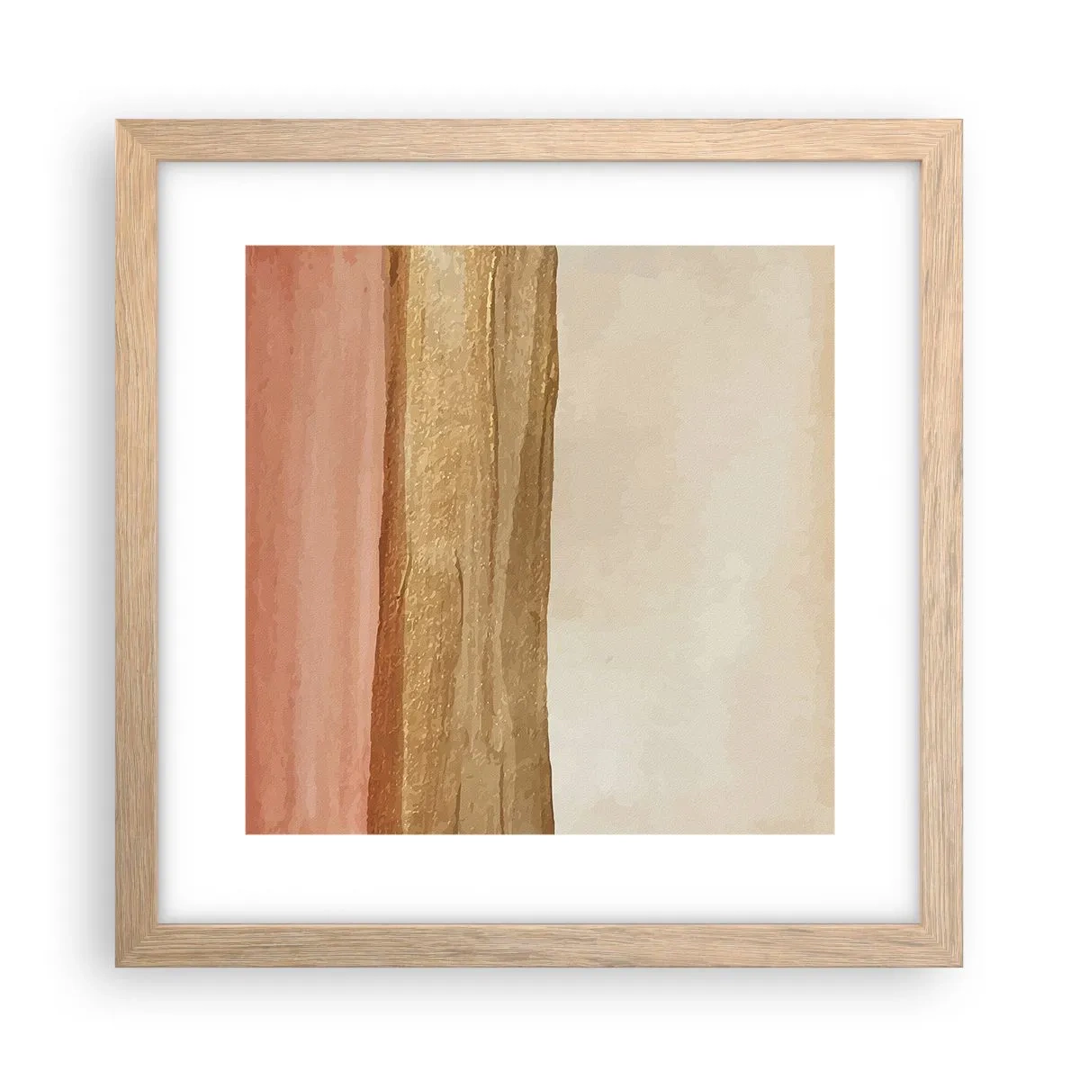 Een poster in een licht eiken lijst - Verticale compositie - 30x30 cm