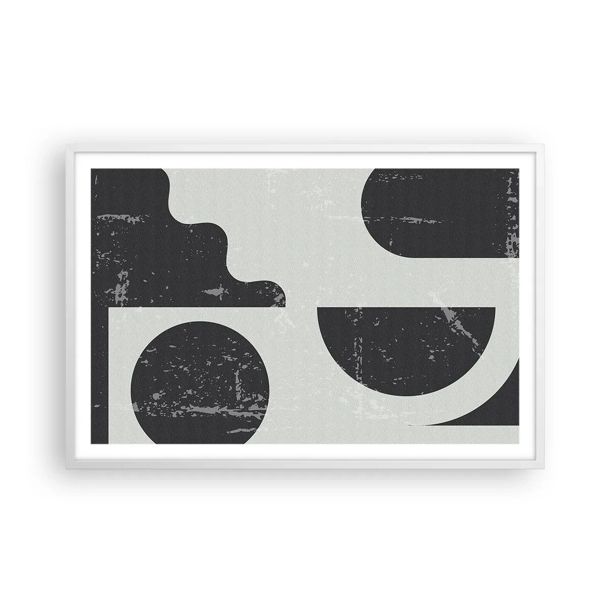 Poster in een witte lijst - Compositie boven en onder - 91x61 cm