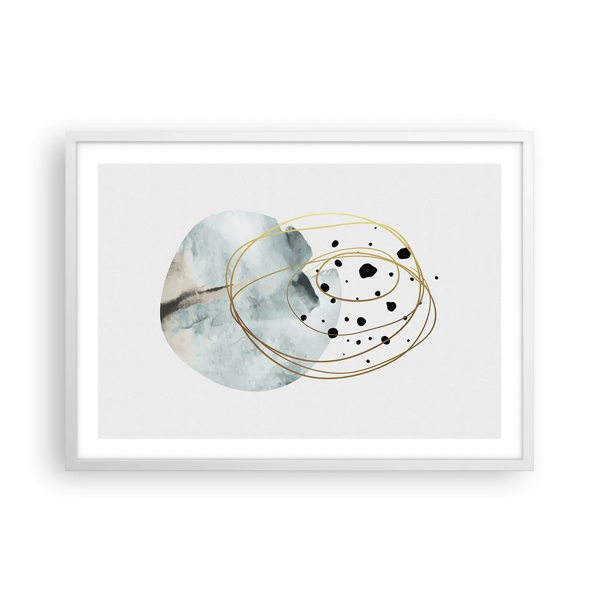 Poster in een witte lijst - Omarmd door de ruimte - 70x50 cm