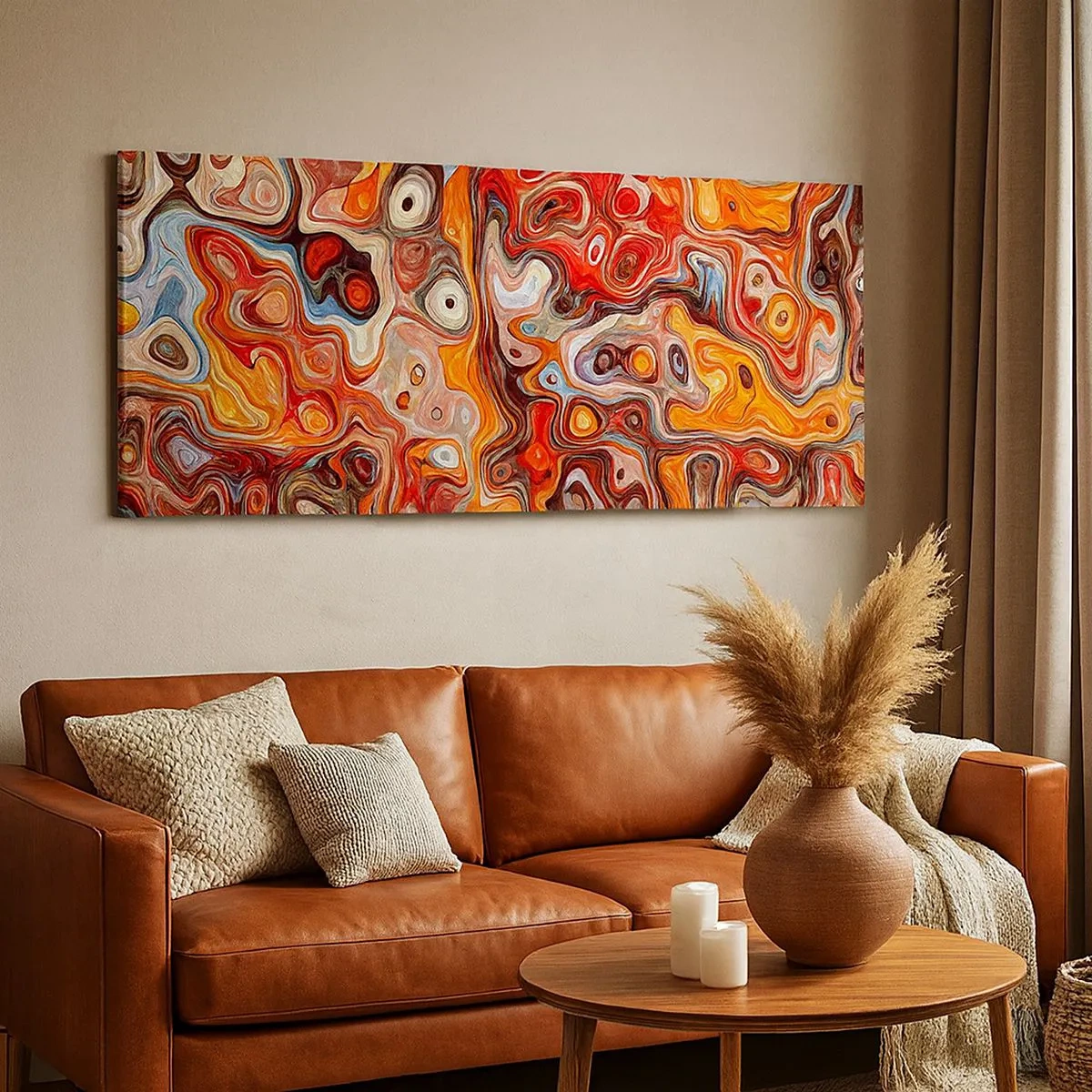 Schilderen op canvas - Als de noten gesmolten zijn in honing - 100x40 cm